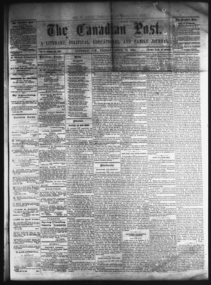 Canadian Post (Lindsay, ONT), 22 Apr 1864