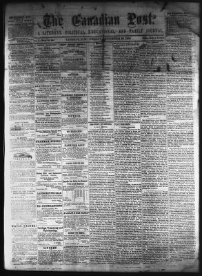 Canadian Post (Lindsay, ONT), 30 Sep 1864