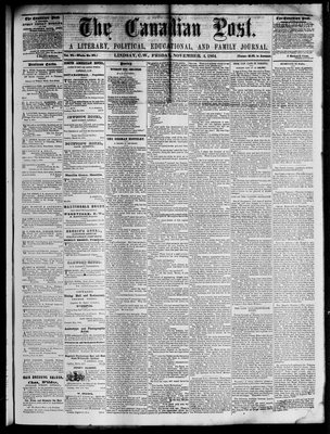 Canadian Post (Lindsay, ONT), 4 Nov 1864