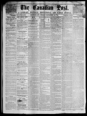 Canadian Post (Lindsay, ONT), 25 Nov 1864