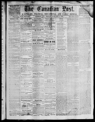 Canadian Post (Lindsay, ONT), 6 Jan 1865