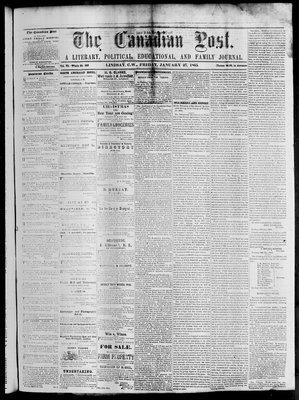 Canadian Post (Lindsay, ONT), 27 Jan 1865