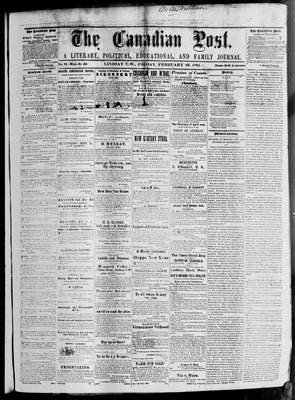 Canadian Post (Lindsay, ONT), 10 Feb 1865