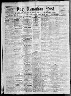 Canadian Post (Lindsay, ONT), 24 Feb 1865