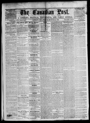 Canadian Post (Lindsay, ONT), 24 Mar 1865