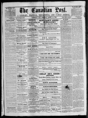 Canadian Post (Lindsay, ONT), 14 Apr 1865