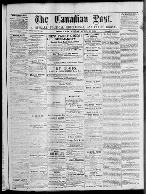 Canadian Post (Lindsay, ONT), 28 Apr 1865