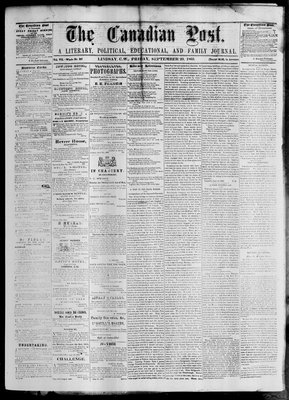 Canadian Post (Lindsay, ONT), 29 Sep 1865