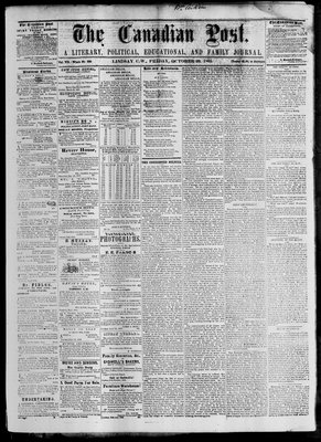 Canadian Post (Lindsay, ONT), 20 Oct 1865