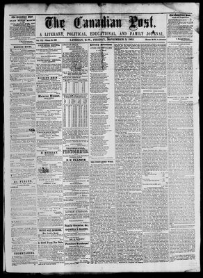 Canadian Post (Lindsay, ONT), 3 Nov 1865