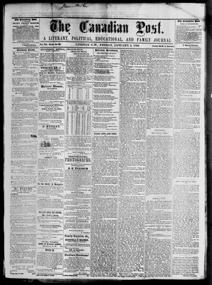 Canadian Post (Lindsay, ONT), 5 Jan 1866