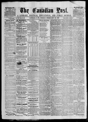 Canadian Post (Lindsay, ONT), 16 Feb 1866