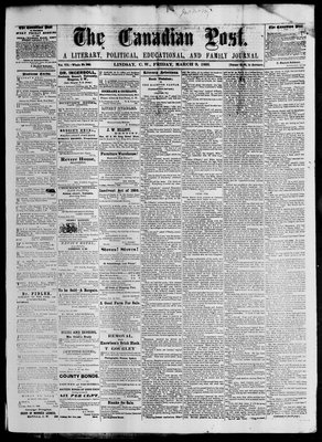 Canadian Post (Lindsay, ONT), 9 Mar 1866