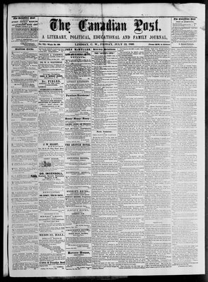 Canadian Post (Lindsay, ONT), 13 Jul 1866