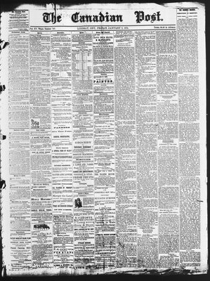 Canadian Post (Lindsay, ONT), 2 Jan 1874