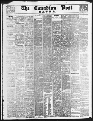 Canadian Post (Lindsay, ONT), 28 Jan 1874