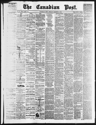 Canadian Post (Lindsay, ONT), 13 Mar 1874