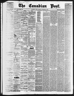 Canadian Post (Lindsay, ONT), 27 Mar 1874