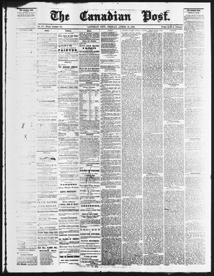 Canadian Post (Lindsay, ONT), 10 Apr 1874