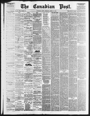 Canadian Post (Lindsay, ONT), 17 Apr 1874