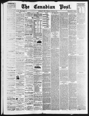 Canadian Post (Lindsay, ONT), 19 Jun 1874