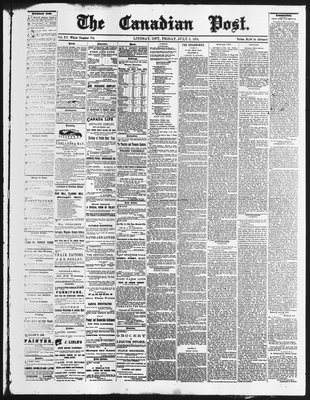 Canadian Post (Lindsay, ONT), 3 Jul 1874