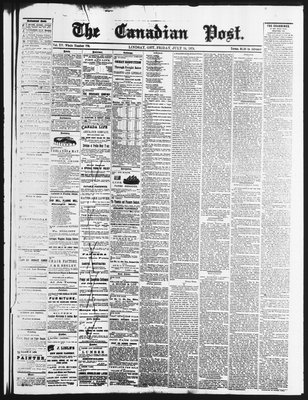 Canadian Post (Lindsay, ONT), 24 Jul 1874