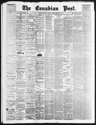 Canadian Post (Lindsay, ONT), 18 Sep 1874