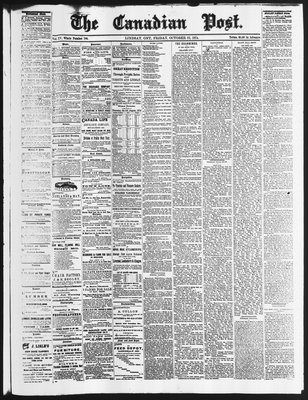 Canadian Post (Lindsay, ONT), 23 Oct 1874