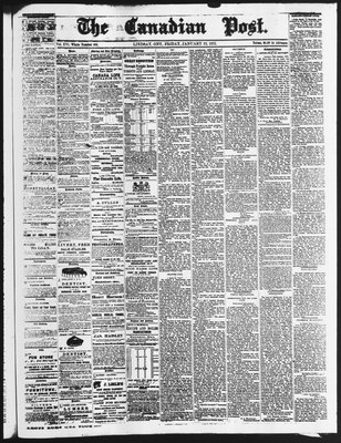 Canadian Post (Lindsay, ONT), 22 Jan 1875