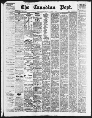 Canadian Post (Lindsay, ONT), 9 Apr 1875