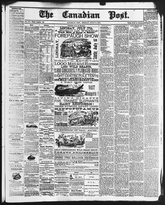 Canadian Post (Lindsay, ONT), 9 Jul 1875