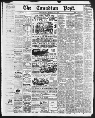 Canadian Post (Lindsay, ONT), 16 Jul 1875