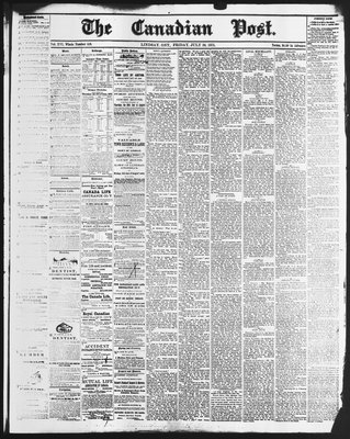 Canadian Post (Lindsay, ONT), 30 Jul 1875