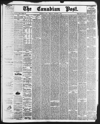 Canadian Post (Lindsay, ONT), 6 Aug 1875