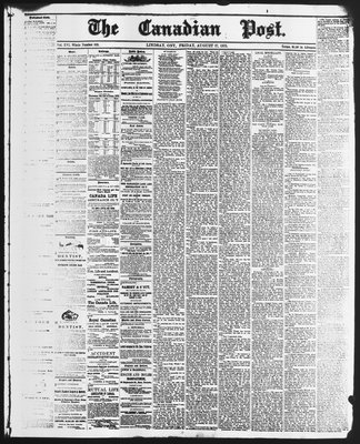 Canadian Post (Lindsay, ONT), 27 Aug 1875