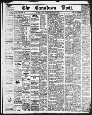 Canadian Post (Lindsay, ONT), 3 Sep 1875