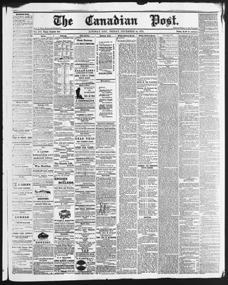 Canadian Post (Lindsay, ONT), 24 Dec 1875