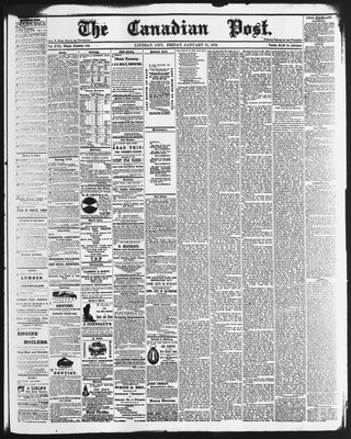 Canadian Post (Lindsay, ONT), 21 Jan 1876