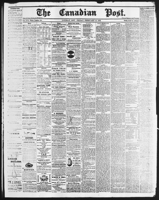 Canadian Post (Lindsay, ONT), 18 Feb 1876