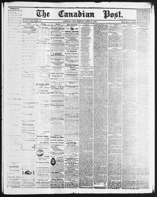 Canadian Post (Lindsay, ONT), 21 Apr 1876