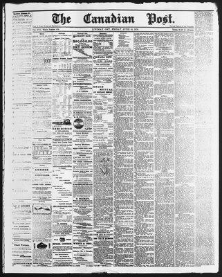 Canadian Post (Lindsay, ONT), 16 Jun 1876