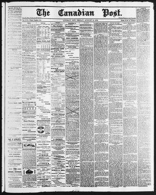 Canadian Post (Lindsay, ONT), 18 Aug 1876