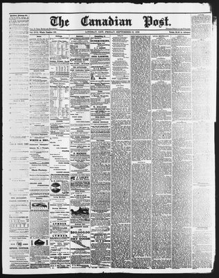 Canadian Post (Lindsay, ONT), 22 Sep 1876