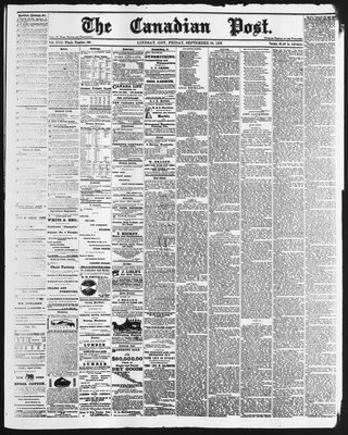 Canadian Post (Lindsay, ONT), 29 Sep 1876