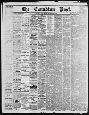 Canadian Post (Lindsay, ONT), 3 Nov 1876