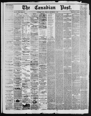 Canadian Post (Lindsay, ONT), 8 Dec 1876