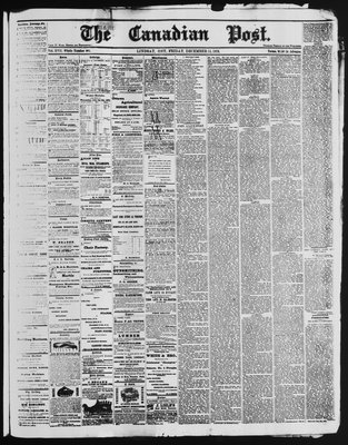 Canadian Post (Lindsay, ONT), 15 Dec 1876