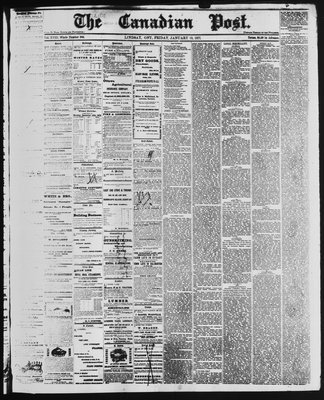 Canadian Post (Lindsay, ONT), 19 Jan 1877