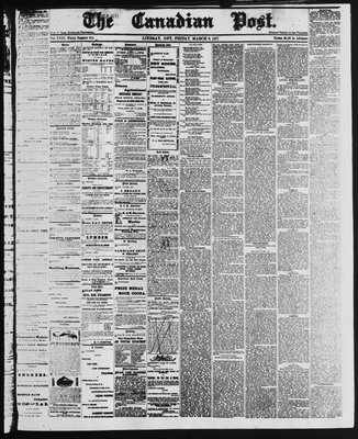 Canadian Post (Lindsay, ONT), 9 Mar 1877